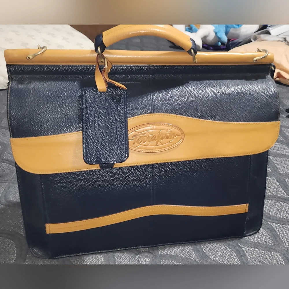 VINTAGE TERRAPIN Large Briefcase with Shoulder strap 17